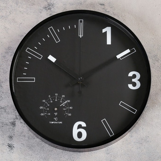 Часы настенные, серия: Интерьер, "Гриик", d-30 см, с термометром 100045906538