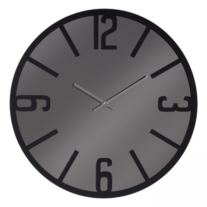 Часы настенные РУБИН из металла 'Классика', d-50 см, черные 10157708