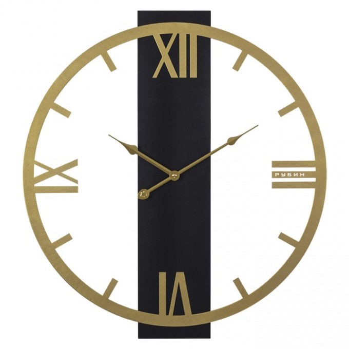 Часы настенные РУБИН из металла 'Классика', d-50 см, золото 10157709