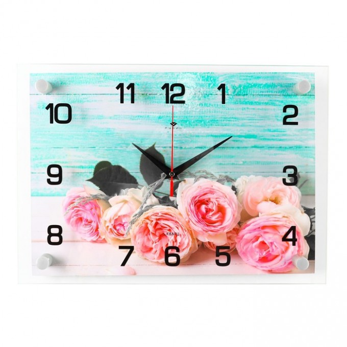 Часы настенные, интерьерные: Цветы, "Букет роз", 25 х 35 см 10200761