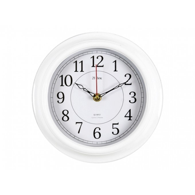 Часы Настенные РУБИН "21 Век" 2121-299 Белые (21x21) 2121-299W