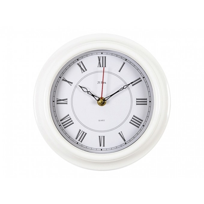 Часы Настенные РУБИН "21 Век" 2121-306 Белые (21х21) 2121-306 BEL