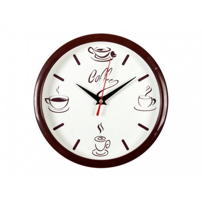 Часы Настенные РУБИН Круг"21 Век""Coffee" Корпус Коричневый 22см 2222-275
