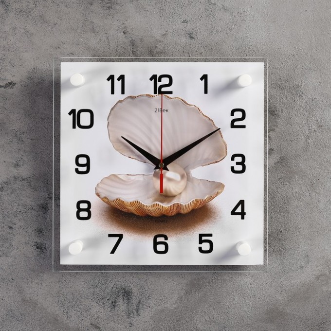 Часы РУБИН Часы настенные, серия: Море, "Жемчужина в ракушке", 25х25 см 2267930