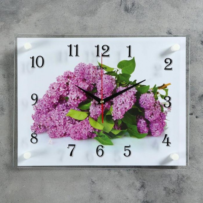 Часы настенные, серия: Цветы, "Сирень", 30х40 см 2268033