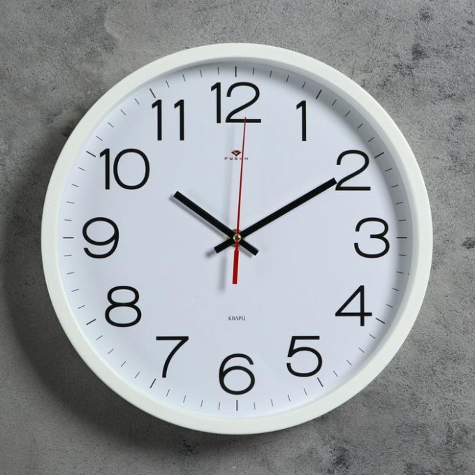 Часы настенные Классика, Рубин, 30 см, белые 2362194