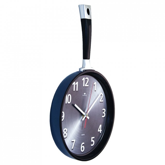 Часы настенные РУБИН сковорода 25х43 см, корпус синий с черным () 2543-003