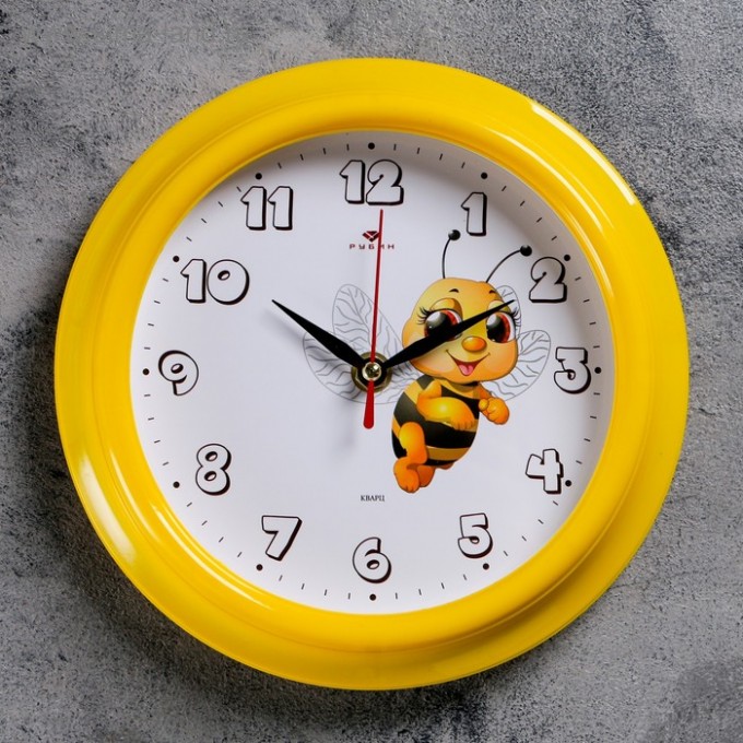 Часы настенные Детские, Пчелка, 21х21 см 2566675