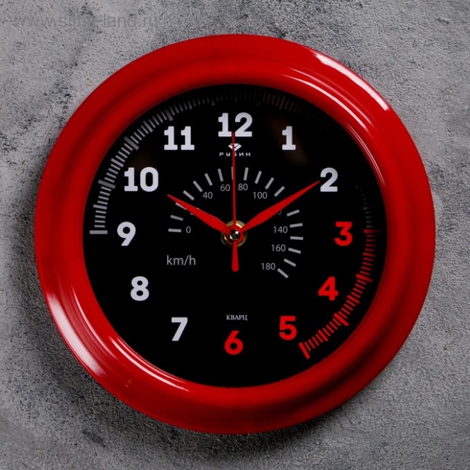 Часы настенные Спидометр, Рубин, 21х21 см 2566681