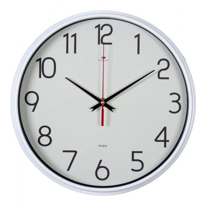 Часы РУБИН круглые 29 см, корпус белый Классика 2940-113