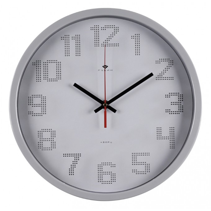 Часы настенные интерьерные, Рубин, часы серые в стиле лофт графит 30см, 3027-144