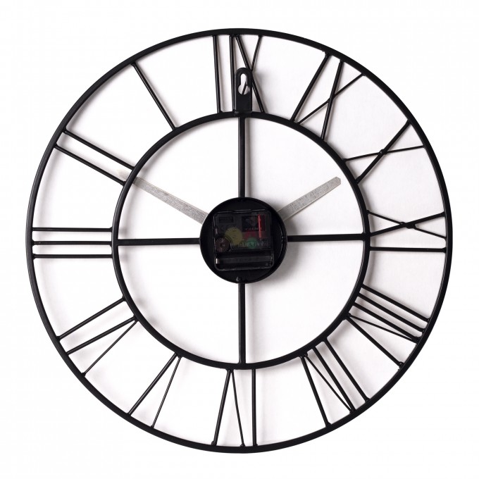 Часы настенные РУБИН из металла D 40 черный с бронзой 4022-002