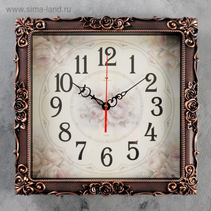 Часы настенные Классика, Барака, черная бронза, 38х38 см 4551243