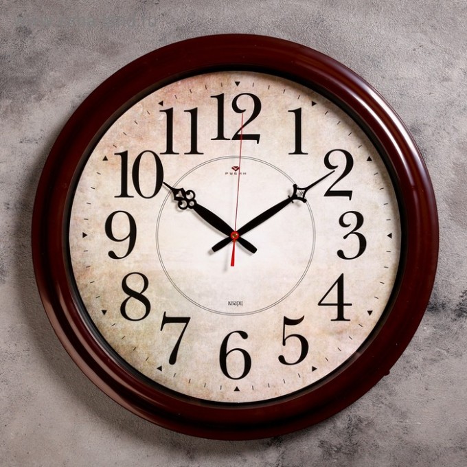 Часы настенные Классика, Клавер, коричневые, 48 см 4551255