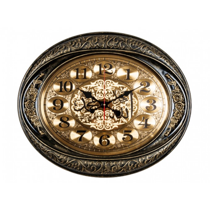 Часы Настенные РУБИН "21 Век" 63.5x53.5 Черный С Золотом 6453-005