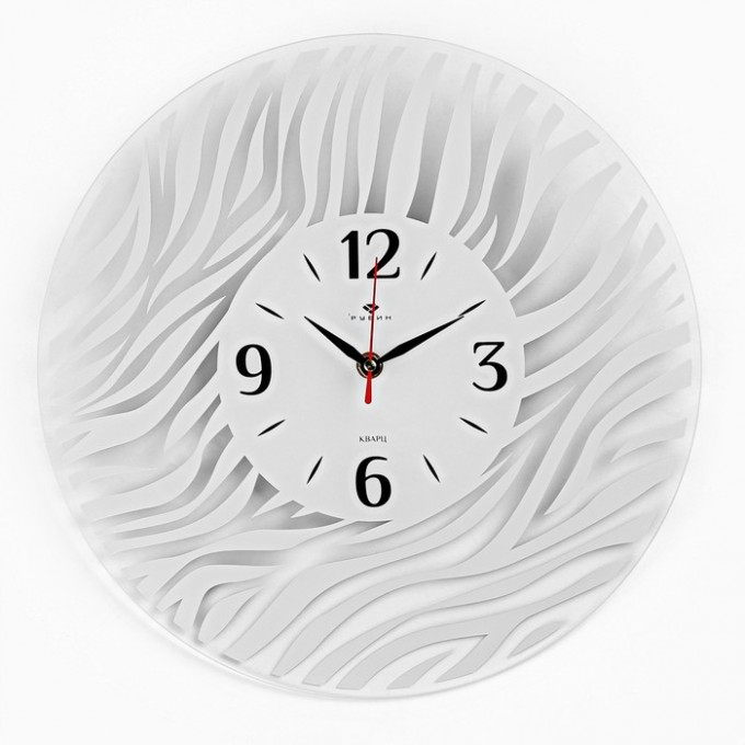Часы РУБИН Часы настенные, серия: Интерьер, Зебра , плавный ход, d-34 см, белые 9767408