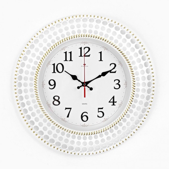 Часы РУБИН Часы настенные, серия: Классика, плавный ход, d-40 см, белые 9767417