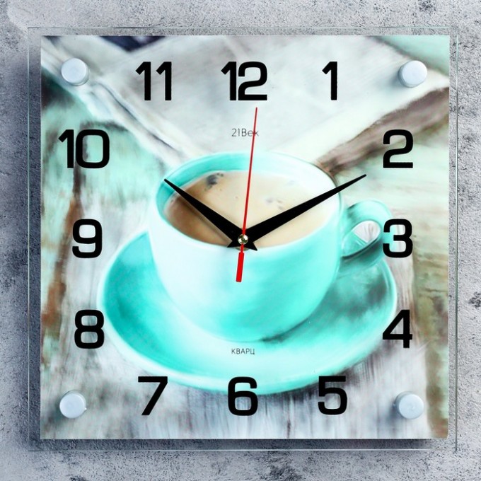 Часы настенные, серия: Кухня, "Чашечка кофе", 25х25 см P00012095